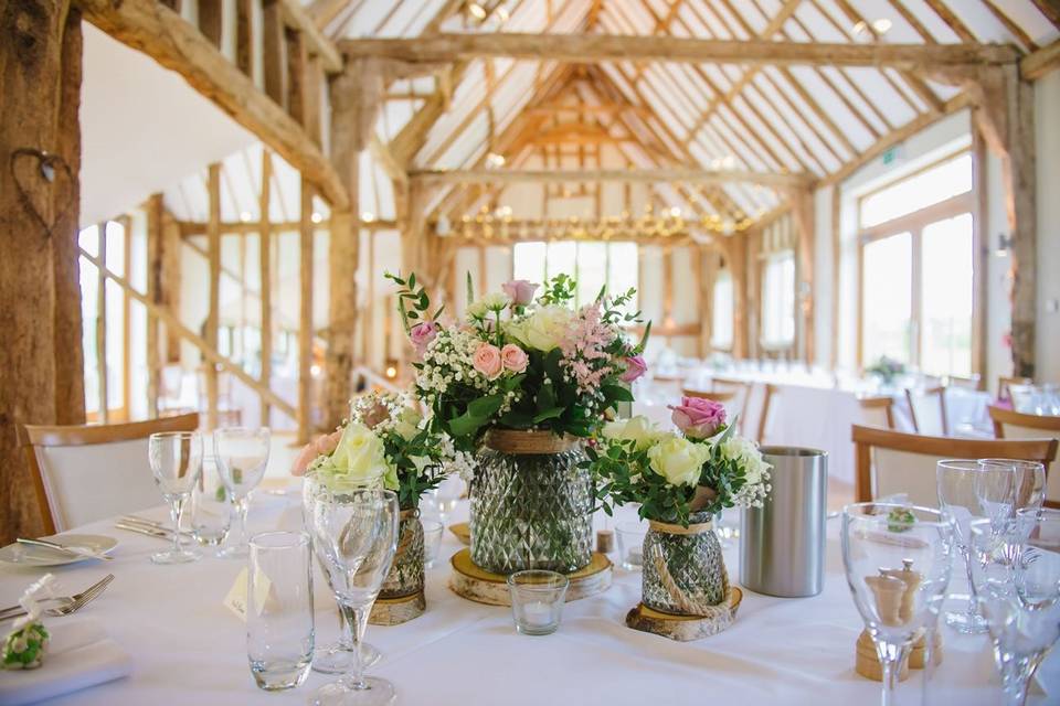 Celebration barn for wedding breakfasts and receptions