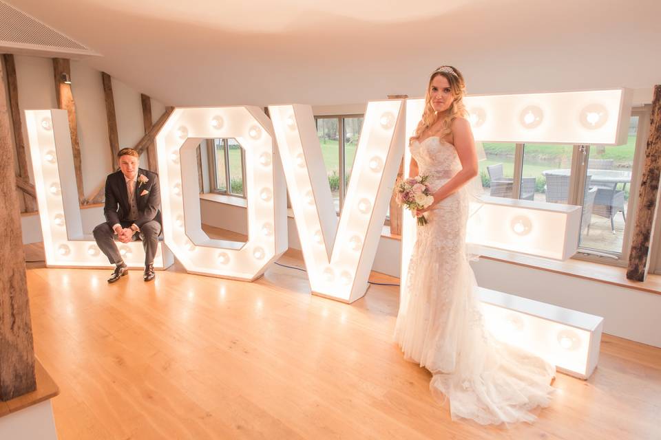 Newlyweds at Easton Grange