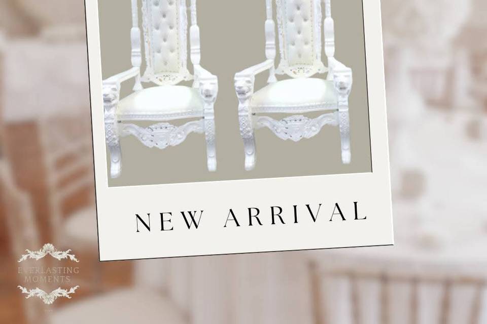 These two white royal throne c