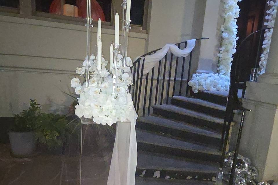Clear stands & candle holders