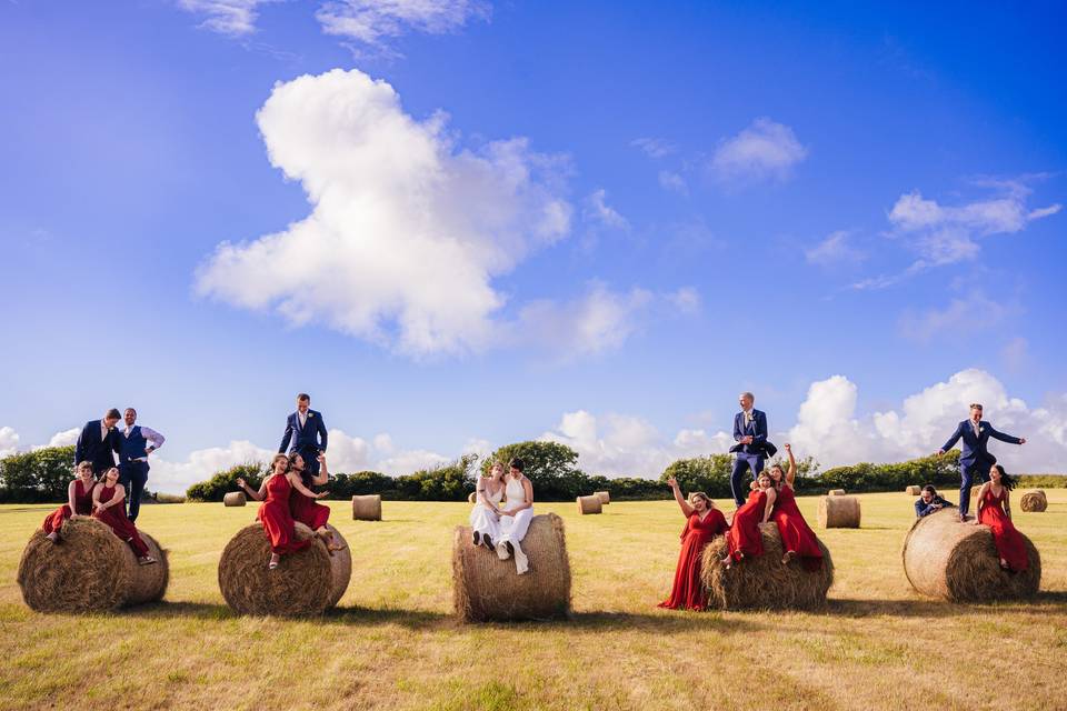 Hay bales and happiness