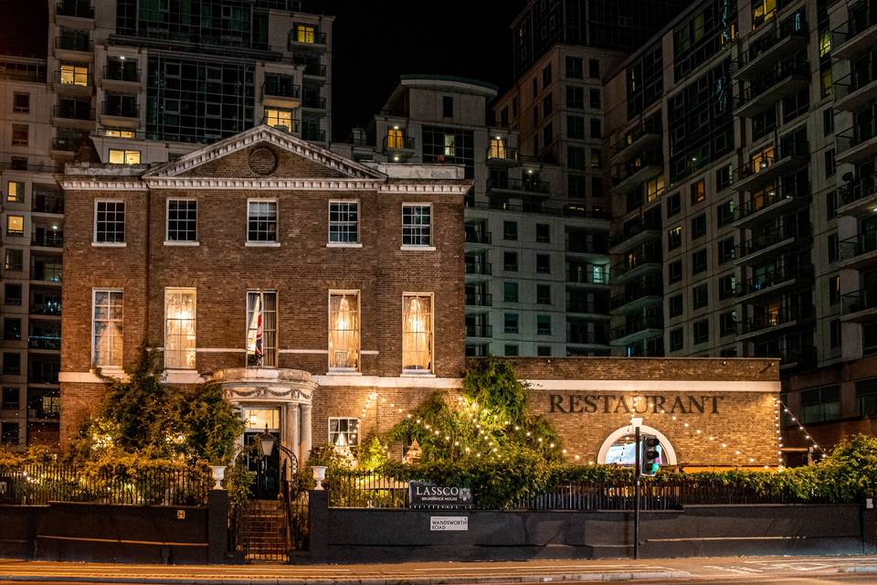 Brunswick House at night