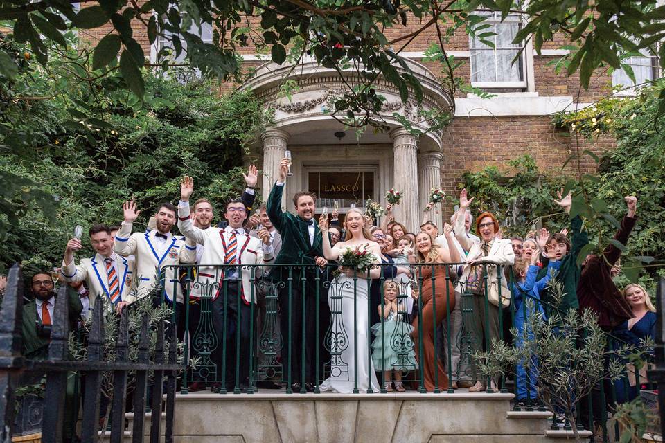 Group photo on main steps