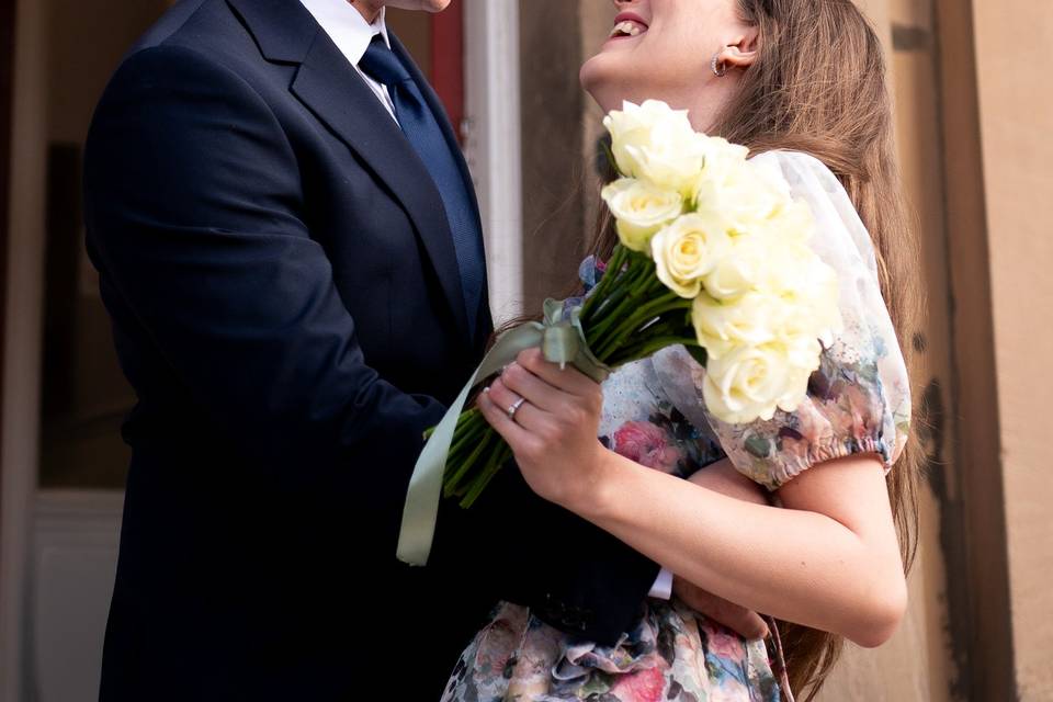 Candid laughter