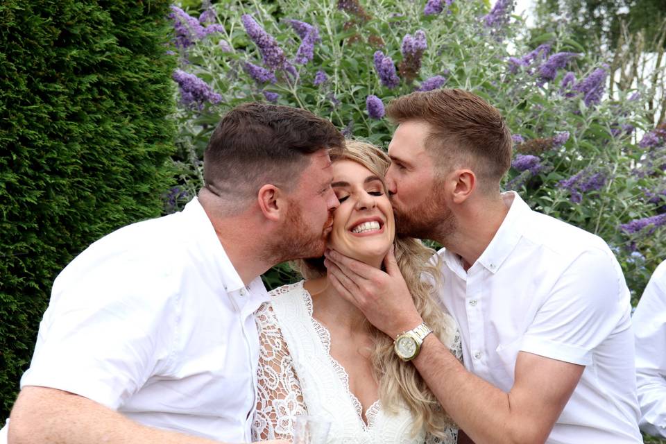 The bride and her ushers