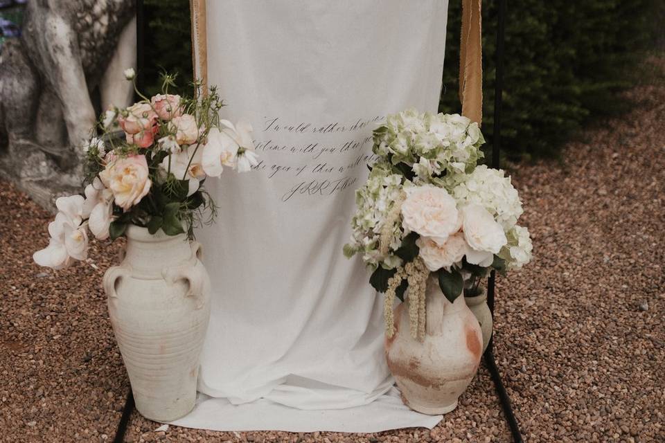 Willow Fabric Welcome Sign