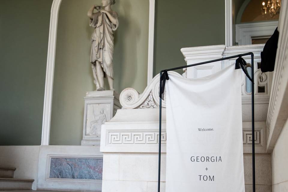 Luna Fabric Welcome Sign