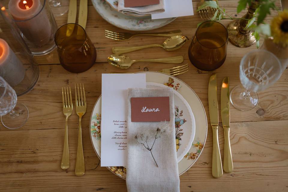 Solaris Place Card and Menu