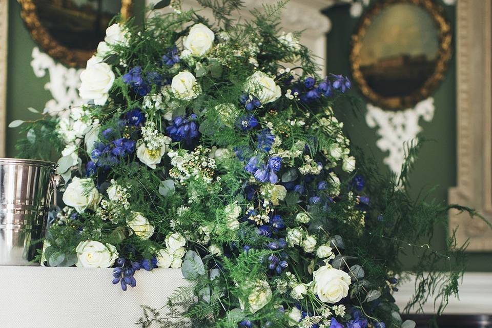 The Foundling Museum - Blue & White Floral Display