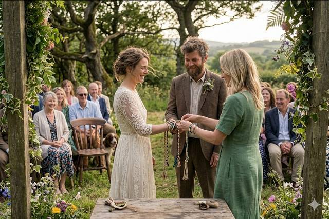Hand fasting outdoors