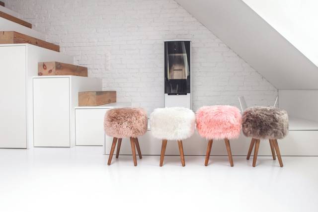 Sheepskin Stools