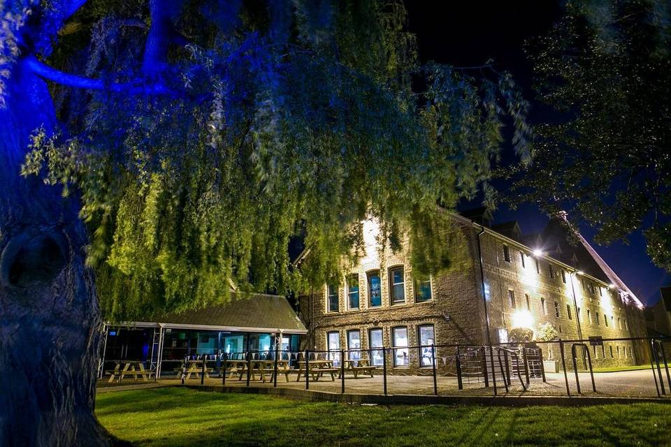 Evening at The Maltings, Riverside in Ely.