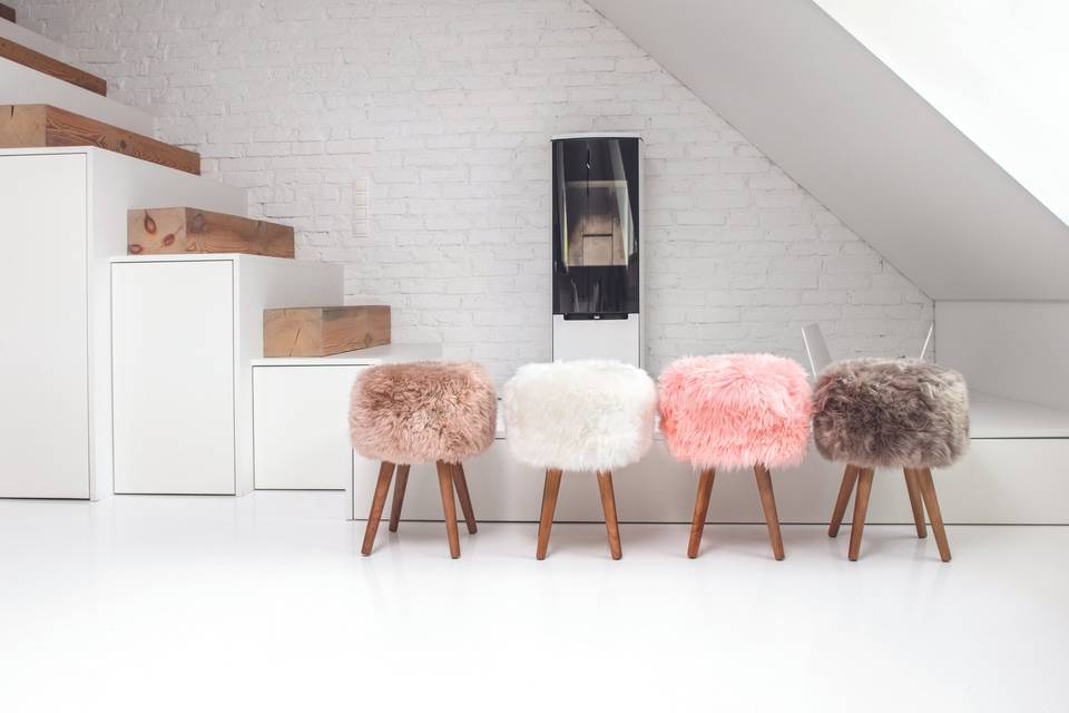 Sheepskin Stools