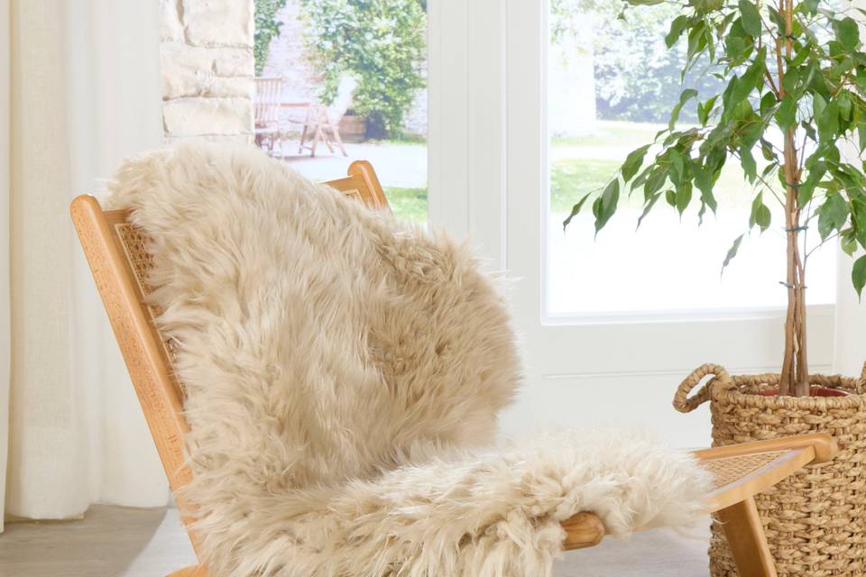 Beige Sheepskin Rug