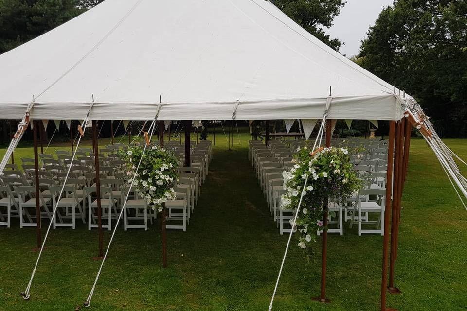 Marquees on the meadow