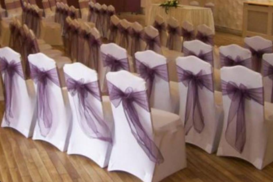Event with purple sash