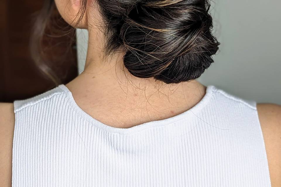 Simple bun updo