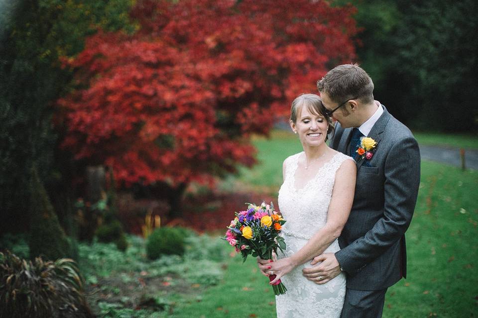 A rainy wedding in the UK