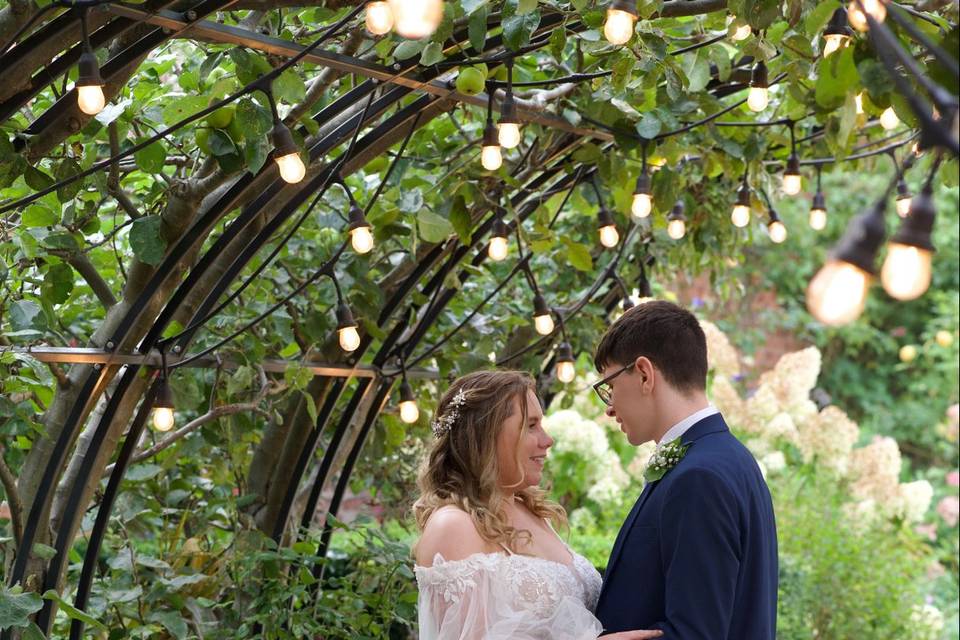 Under the apple arch