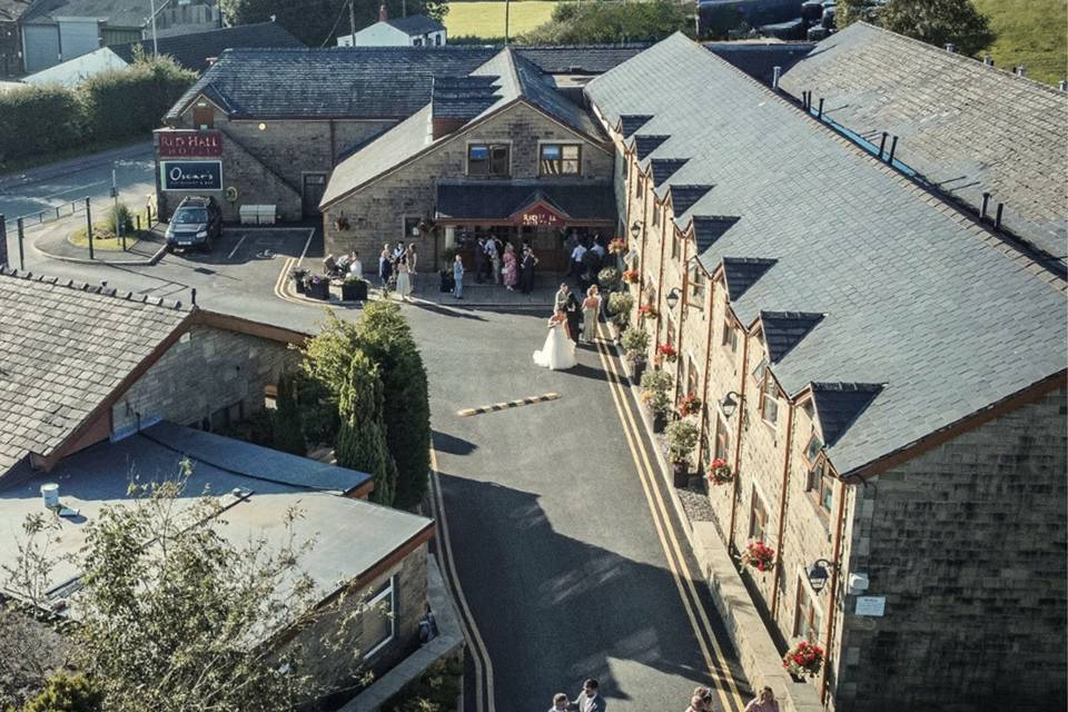 Birdseye View of Red Hall