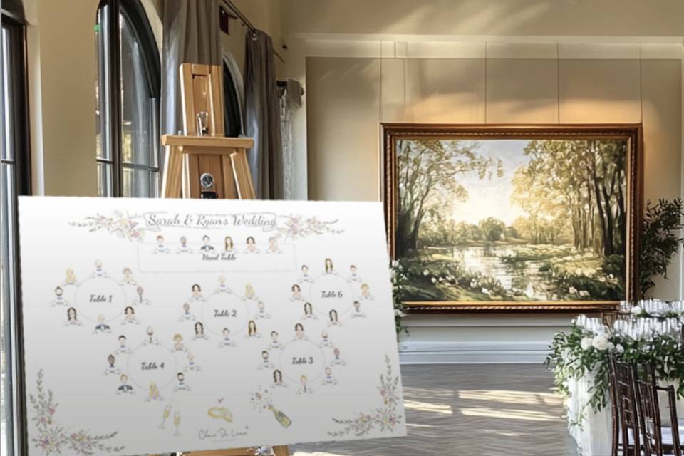 Illustrated seating plan