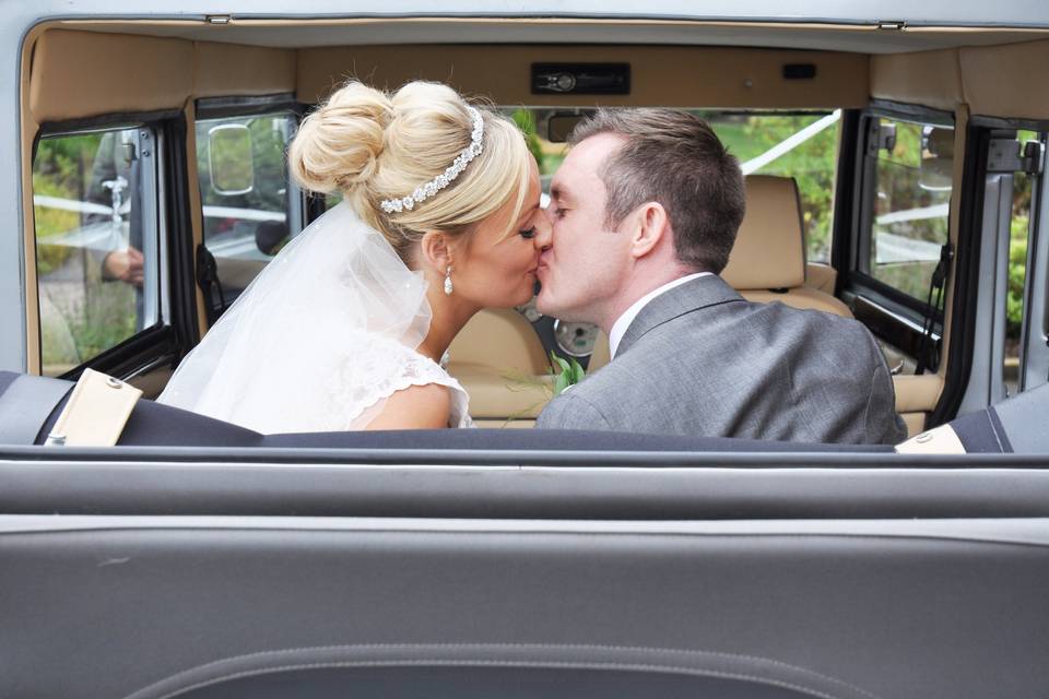 Kissing in the car