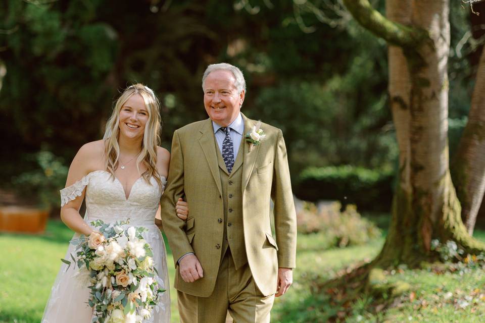 Bride and her father