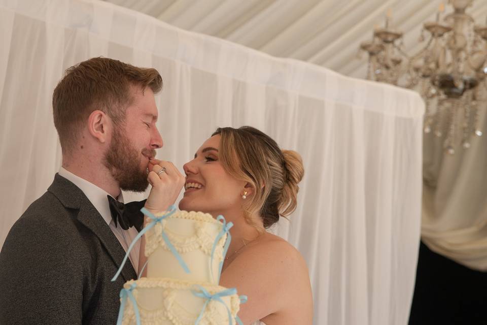 Cake cutting at Downham Hall