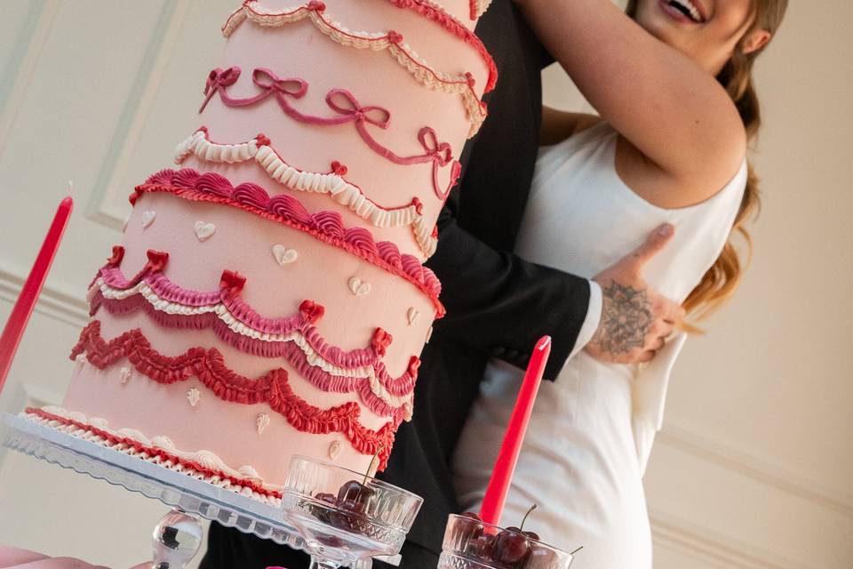 Cake cutting at Prested Hall