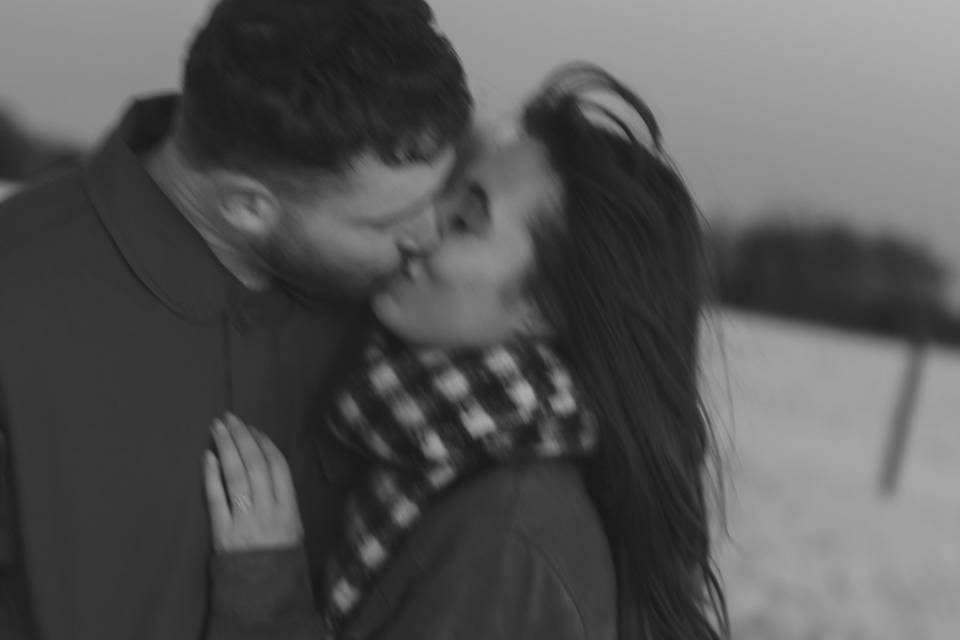 Sunset engagement Cotswolds