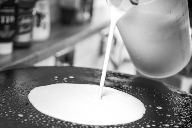 Freshly made crêpes