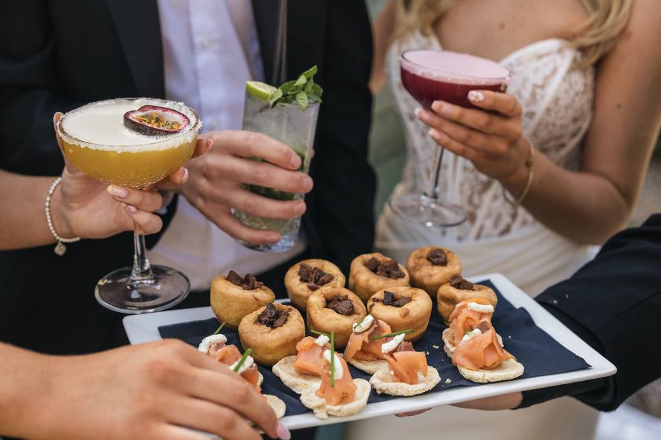 Cocktails and canapes