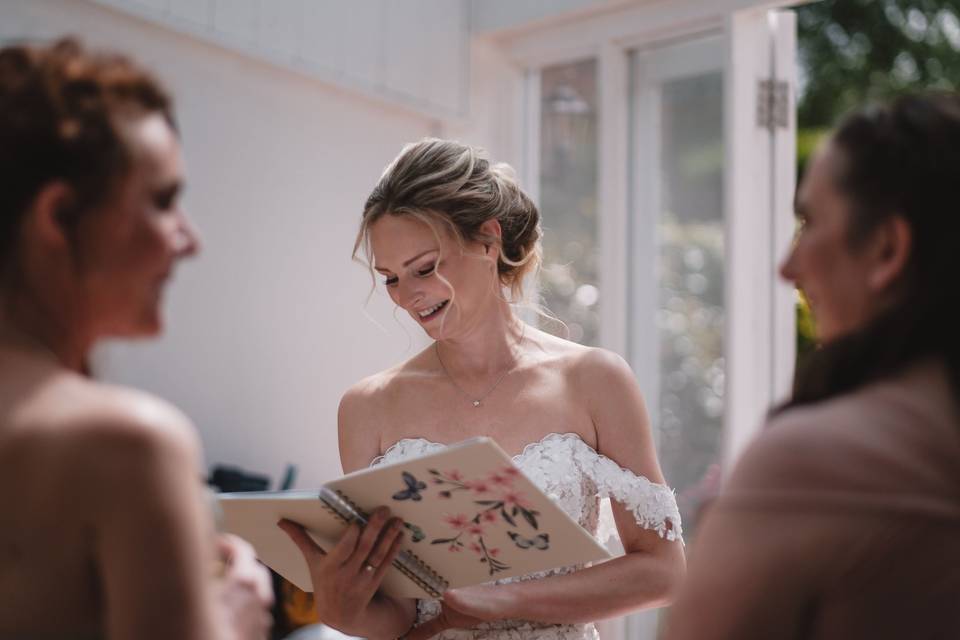 Bride reaction