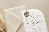 Neutral Boho Save The Date