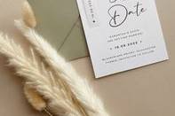 Neutral Boho Save The Date