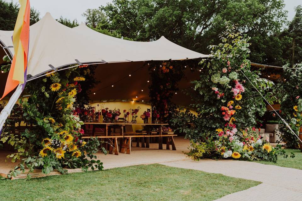 Marquee wedding, the Cotswolds