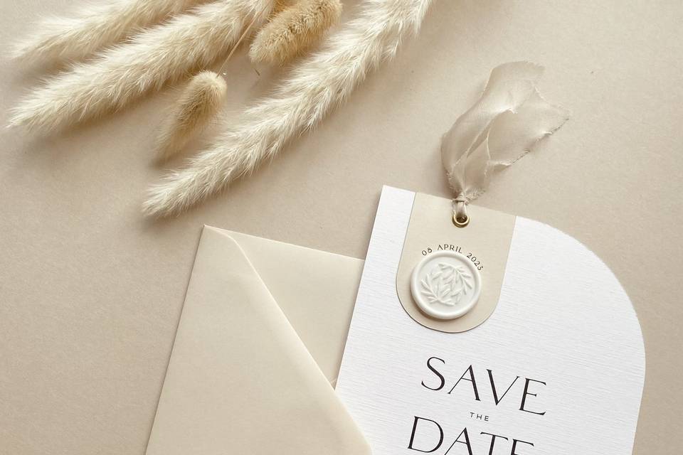 Minimal Neutral Save the Date