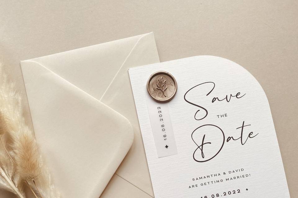 Minimal Neutral Save the Date