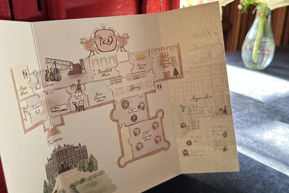 Bespoke Wedding map