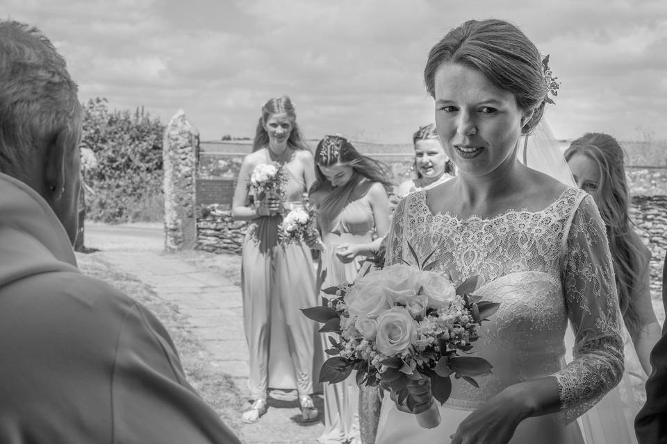 Bride arrival