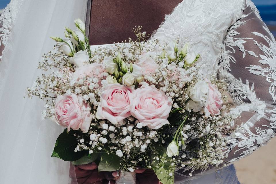 Bride and her lovely bouquet