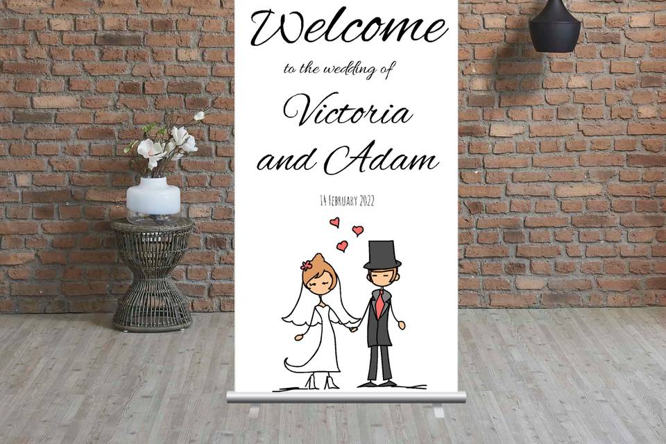 Pull-Up Banner Bride & Groom