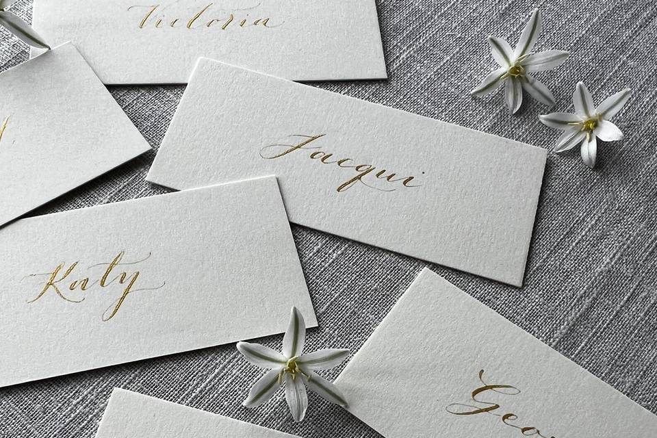 Calligraphy place cards