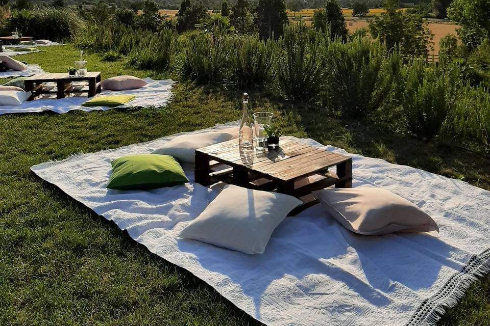 Sunset in swimmingpool