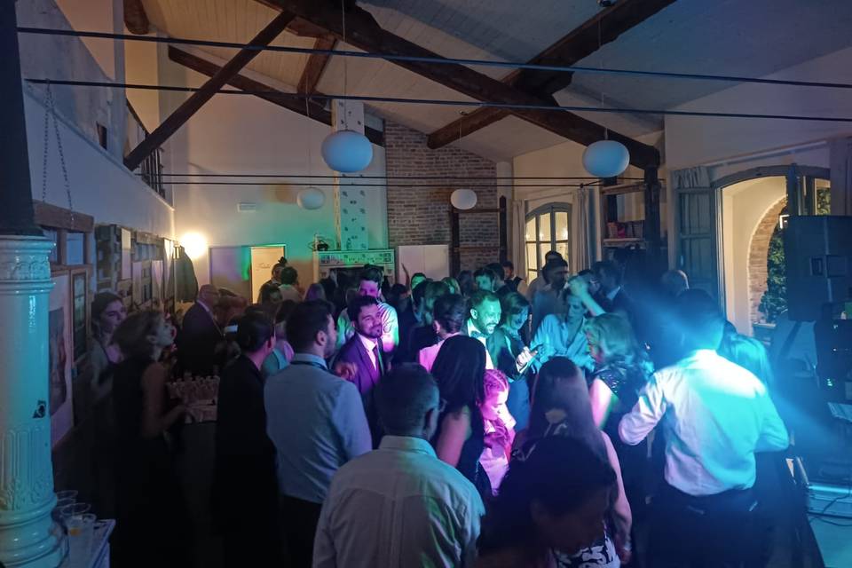 Wedding party inside