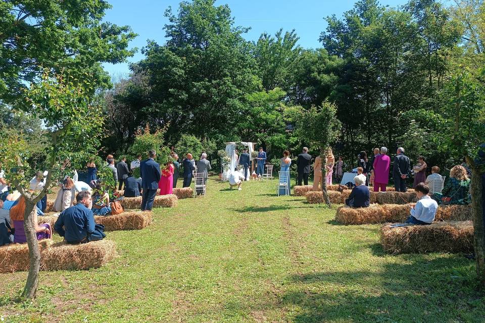 Wedding ceremony outside