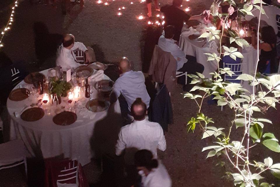 Wedding party outside