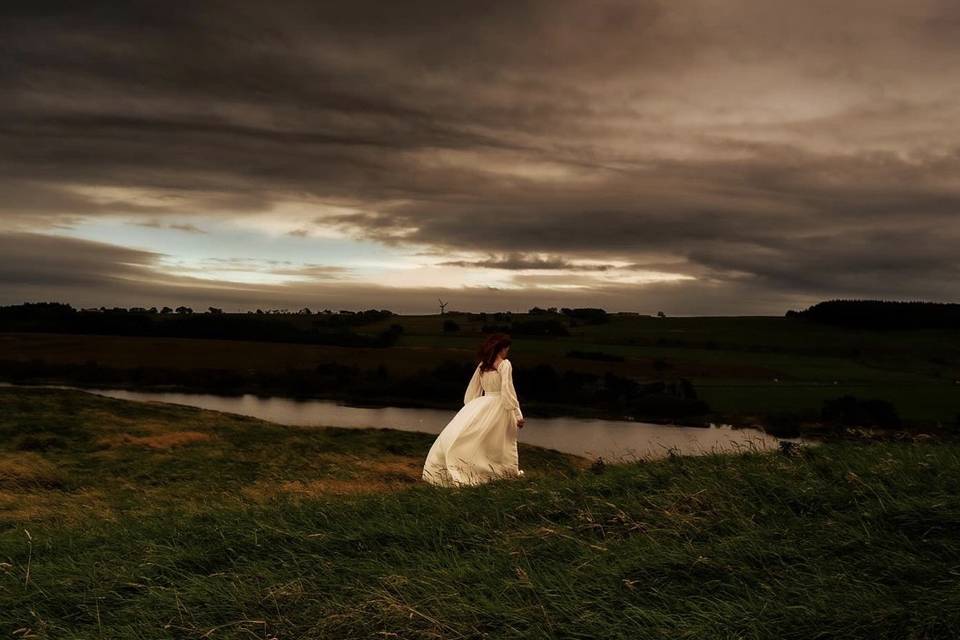Landscape bridal picture