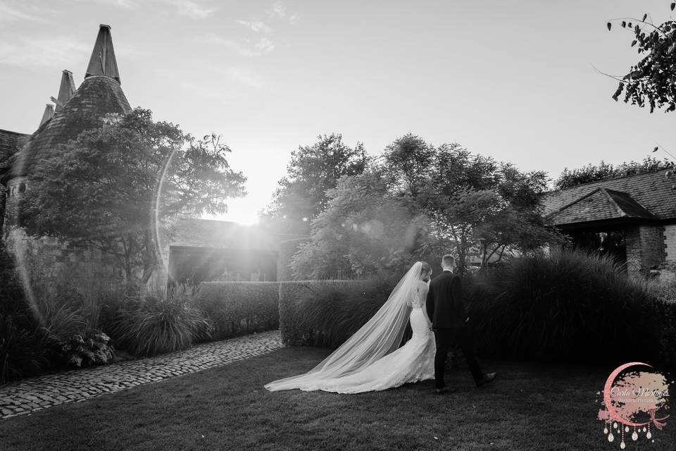 Bride at Bury Court Barn