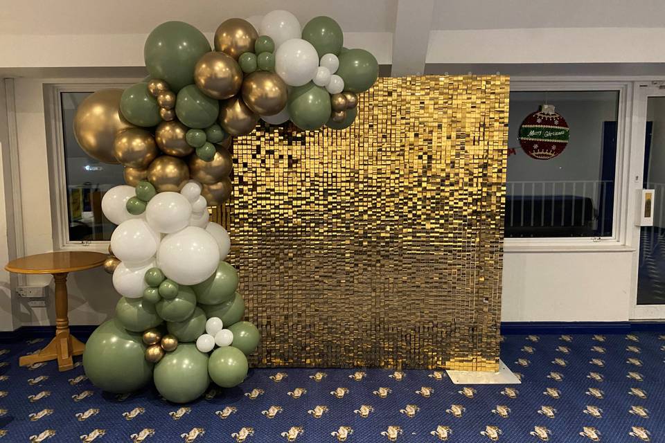 Gold Sequin Shimmer Wall
